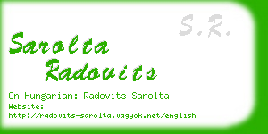 sarolta radovits business card